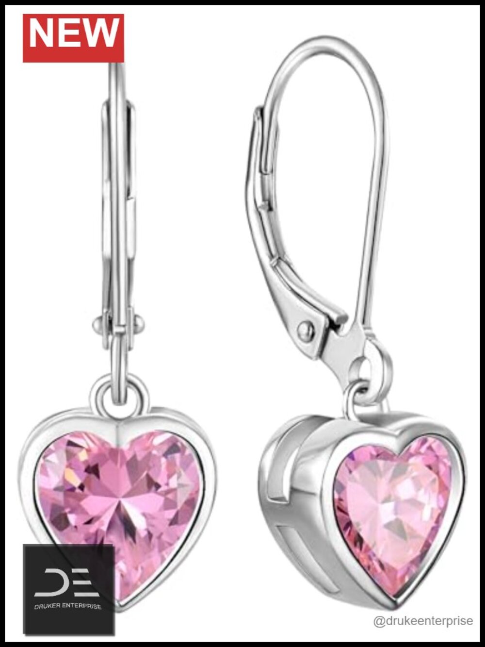 925 Sterling Silver Solitaire Teardrop Dangle Earrings Leverback Women